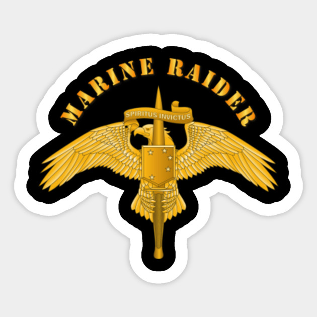 USMC Marine Raider Badge Usmc Marine Raider Badge Sticker TeePublic